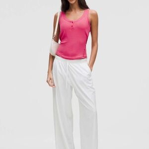 2025 Lululemon Women hold tight modal Henley tank Top Raspberry coulis pink 4 S